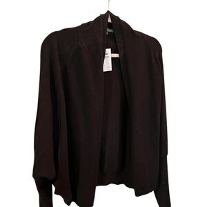 Adrianna Papell Black Open-Front Women’s Cardigan Sweater